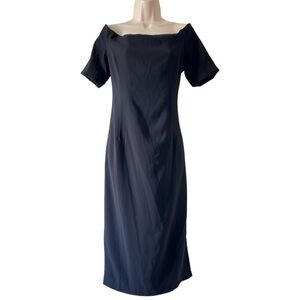 Bardot Black Off-Shoulder Midi Dress